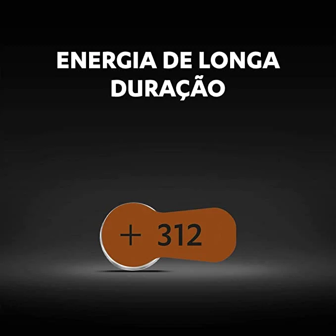 Imagem 2 de 5 do produto Kit Com 6 Pilhas Duracell Auditiva 312, Com 6 Unidades Cada