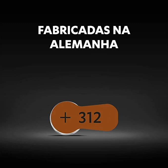Imagem 5 de 5 do produto Kit Com 6 Pilhas Duracell Auditiva 312, Com 6 Unidades Cada