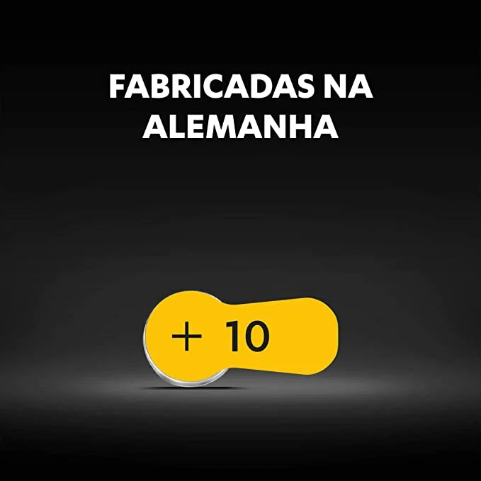 Imagem 2 de 5 do produto Kit Com 6 Pilha Duracell Auditiva 10, Com 6 Unidades Cada