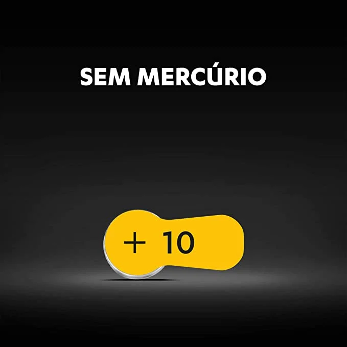 Imagem 4 de 5 do produto Kit Com 6 Pilha Duracell Auditiva 10, Com 6 Unidades Cada