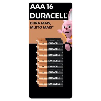 Pilha Alcalina, Aaa, Duracell, Com 16 Unidades