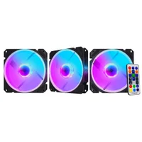 Kit Fan K-mex Aa-ca Super Storm Ii, Com 3 Coolers ARGB Rainbow, Com Controle Remoto 2