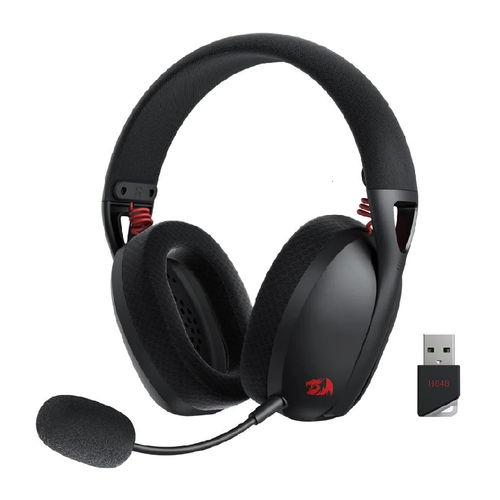 Fone Gamer Redragon H848 Ire Pro, Wireless, Drivers de 40 mm, Preto