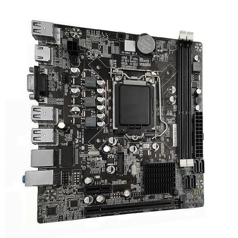 Placa-Mãe Brx H61, Intel, Socket LGA 1155, DDR3, Barr. Memória 1600MHz 8