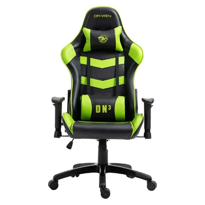 Cadeira Gamer Draxen Dn3, Giratória, Até 150Kg, Preto/Verde