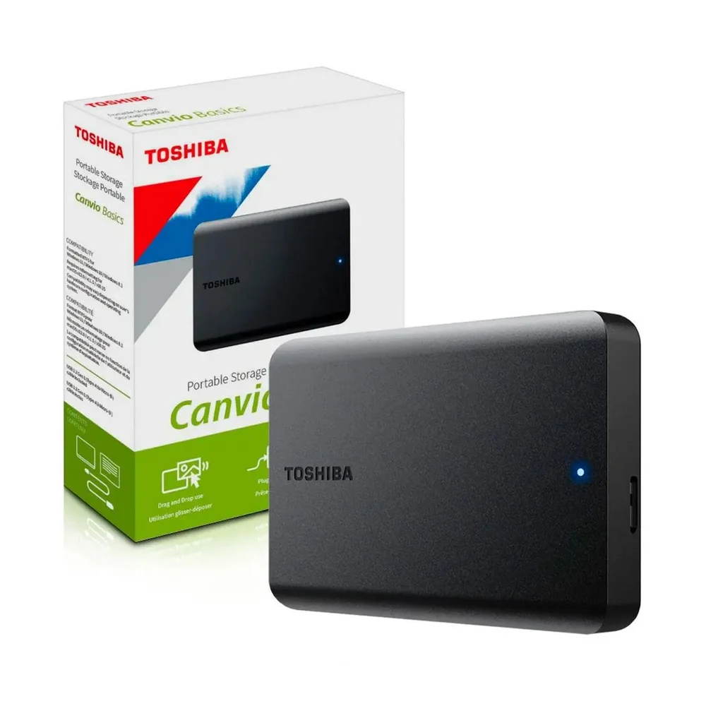 HD Externo Toshiba 4TB Canvio Basics KaBuM