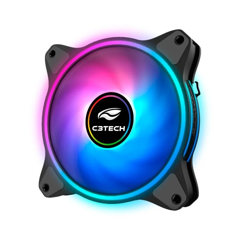 Cooler Fan C3tech, 120mm, RGB, Preto - F7-l250rgb 6