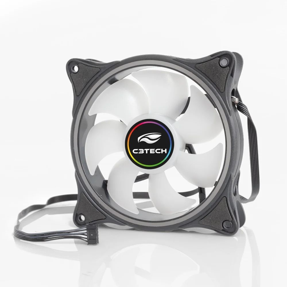 Imagem 2 de 4 do produto Cooler Fan C3tech, 120mm, RGB, Preto - F7-l250rgb