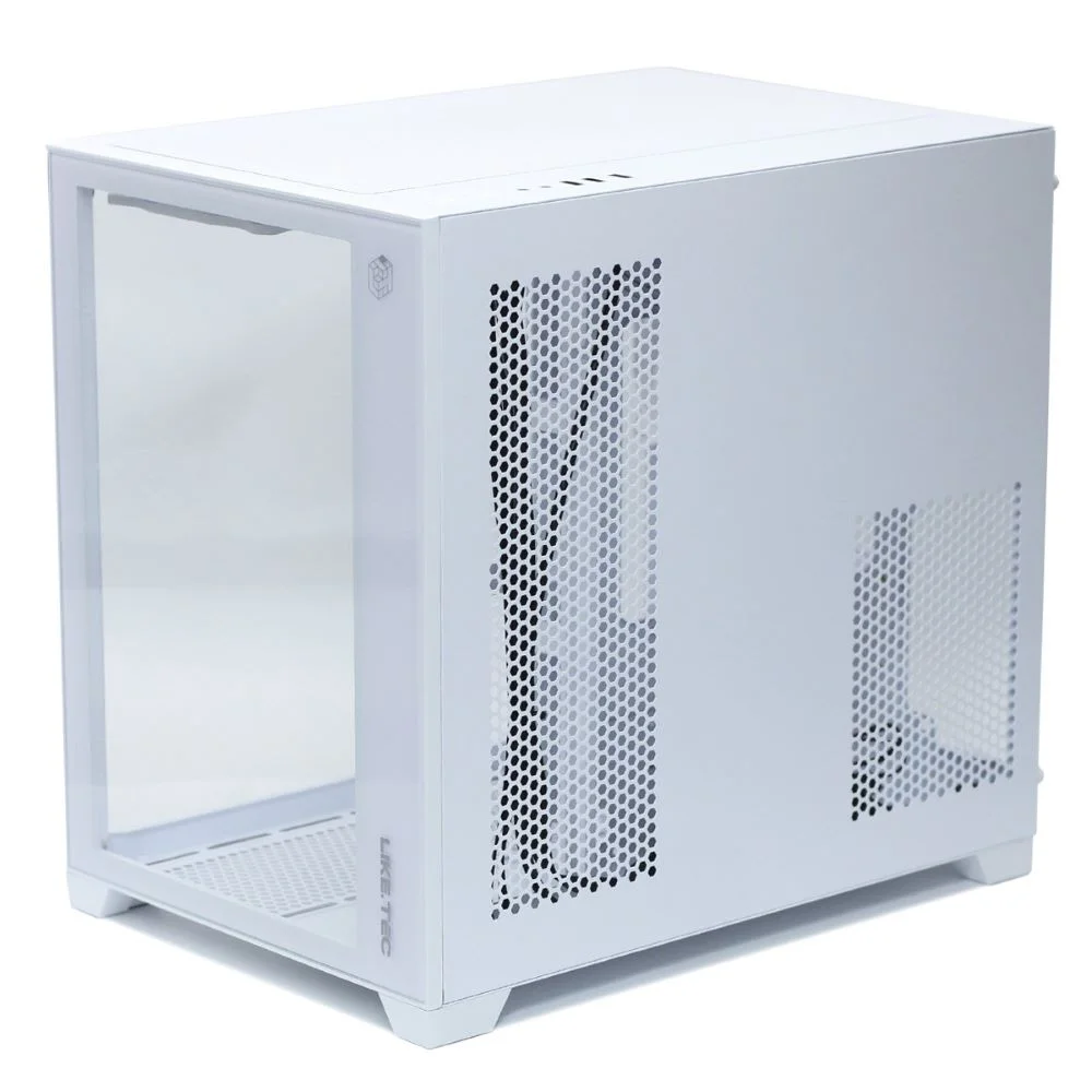 Imagem 5 de 5 do produto Gabinete Liketec Cube Kirra Snow RGB, Mini Tower, M-ATX, Vidro Temperado, 4x Fan 240m, Branco