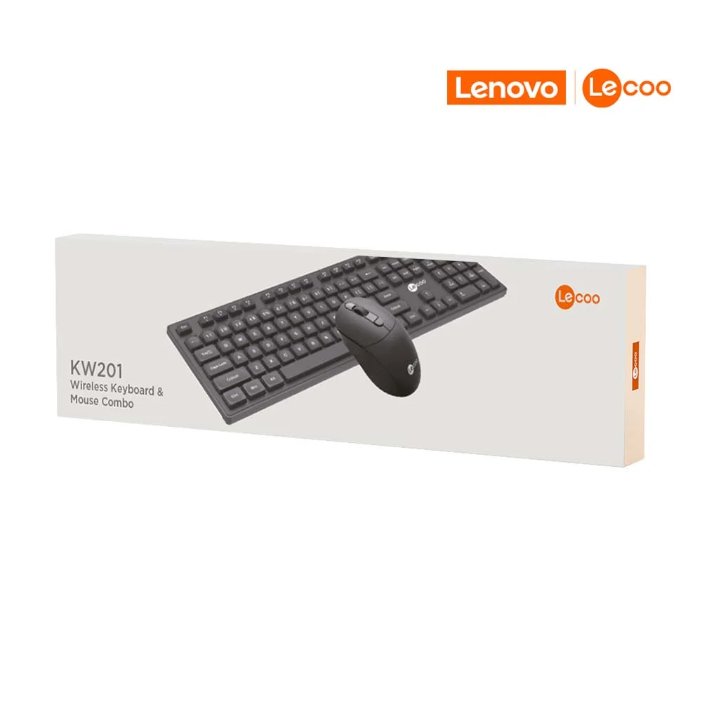 Imagem 2 de 5 do produto Kit Lecoo Kw201 - Teclado Membrana Abnt2 + Mouse Óptico DPI 2400 - Preto