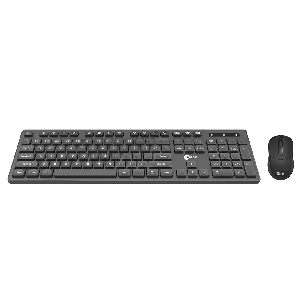 Imagem 4 de 5 do produto Kit Lecoo Kw201 - Teclado Membrana Abnt2 + Mouse Óptico DPI 2400 - Preto
