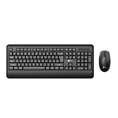 Kit Lecoo Kw202 - Teclado Membrana Abnt2 + Mouse Óptico DPI 1200 - Preto