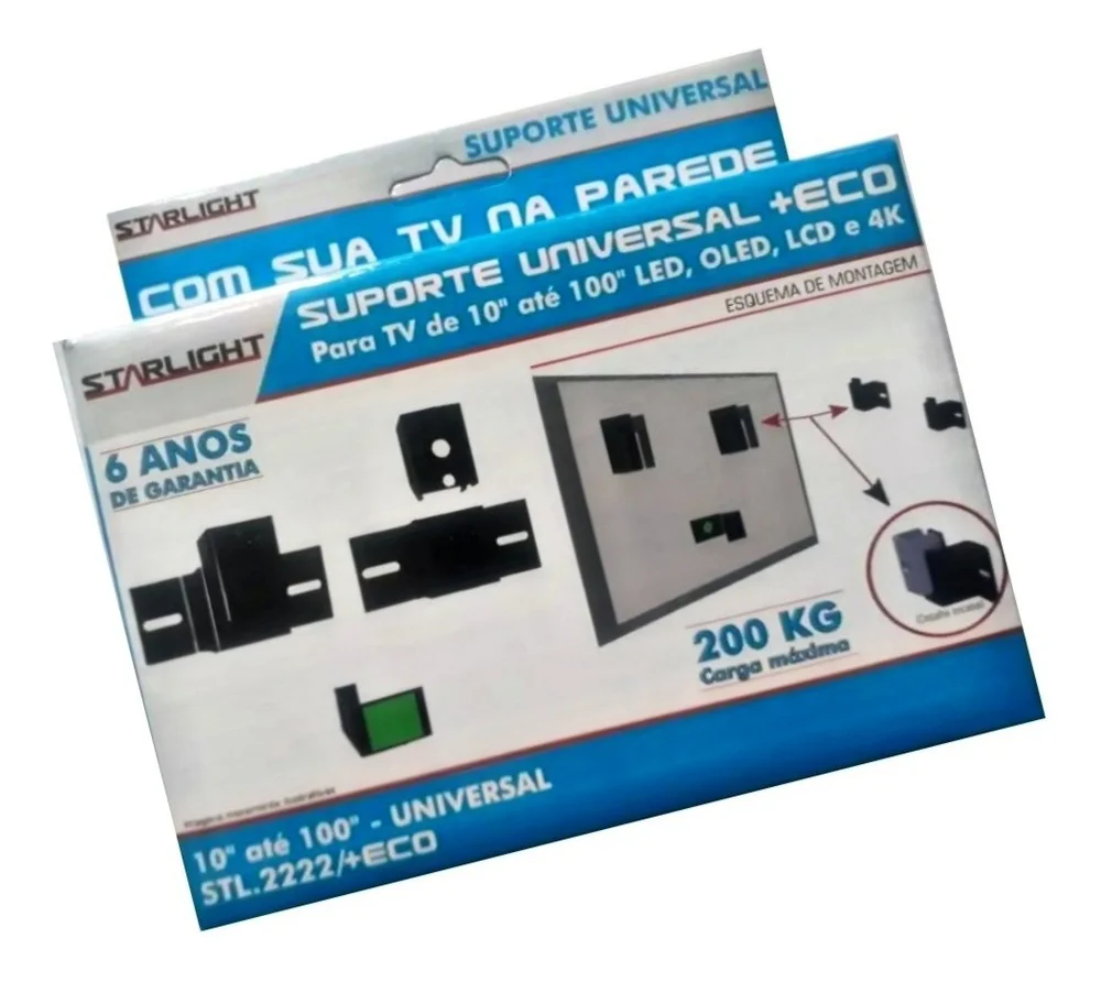 Imagem 2 de 4 do produto Suporte Fixo Para Tv Starlight Universal, De 14 à 70 Polegadas, Até 200Kg
