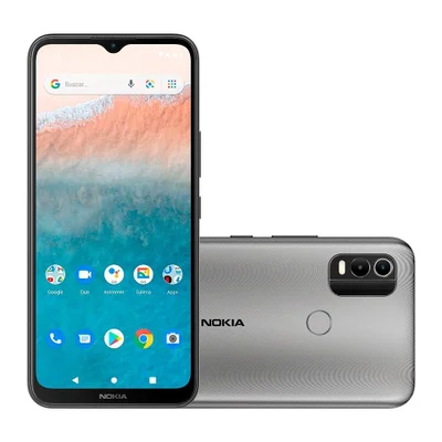 Smartphone Nokia C21 128GB 2GB RAM Cinza KaBuM