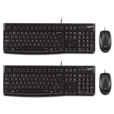 Kit Logitech Mk120 Port Br, Teclado e Mouse, Com Fio