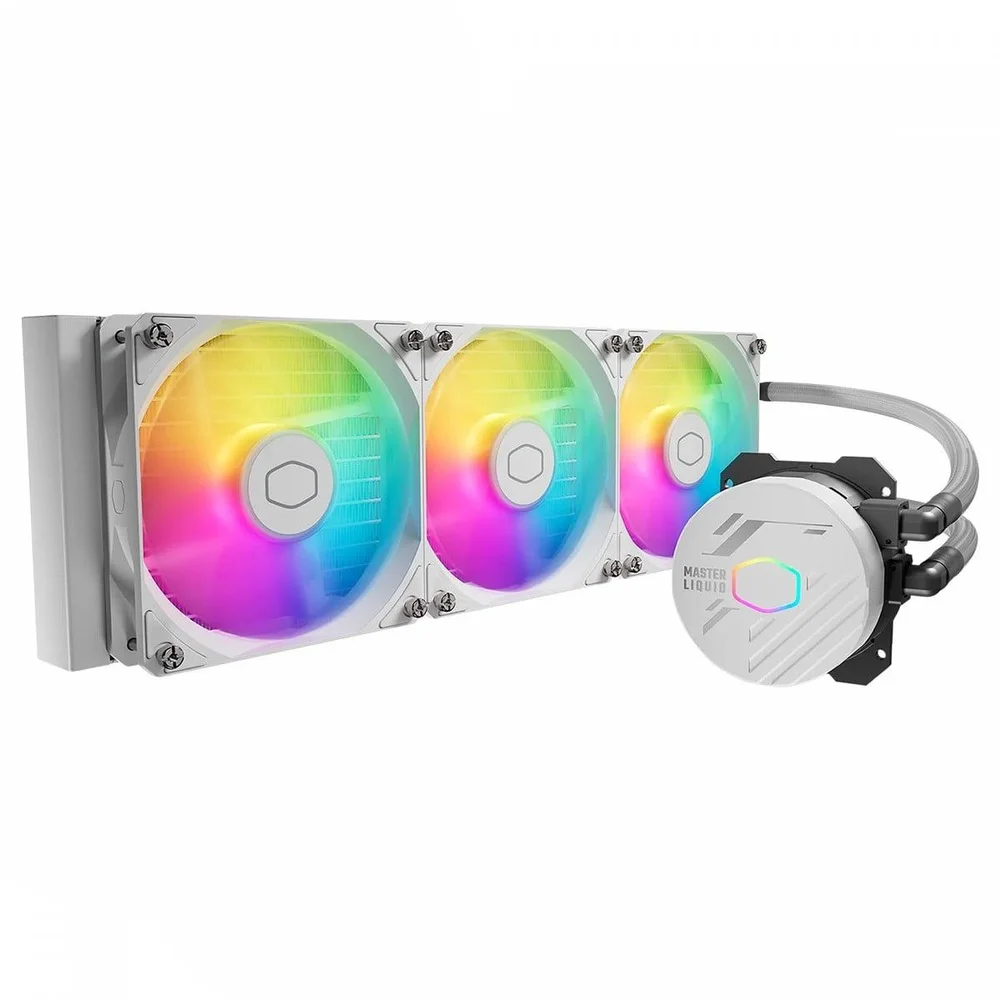 Imagem 1 de 5 do produto Water Cooler Cooler Master Masterliquid 360l Core ARGB, 360mm, Branco