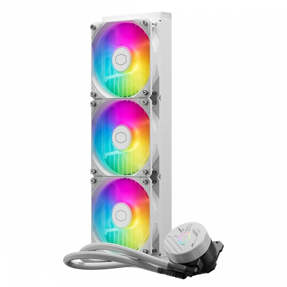 Imagem 2 de 5 do produto Water Cooler Cooler Master Masterliquid 360l Core ARGB, 360mm, Branco