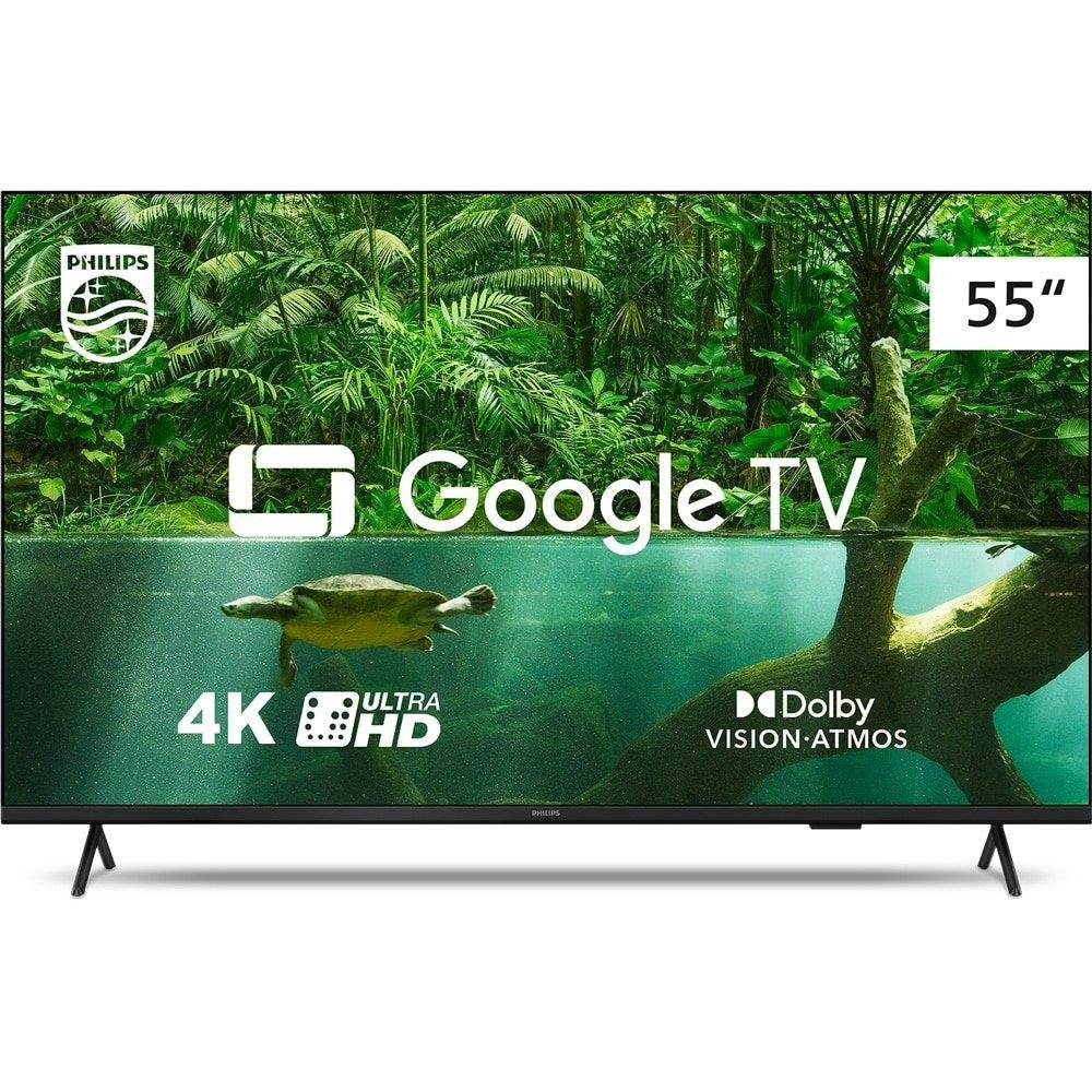 Smart TV 55 Polegadas Philips LED 4K UHD, Wi-Fi, USB, HDMI - 5pug7408/78