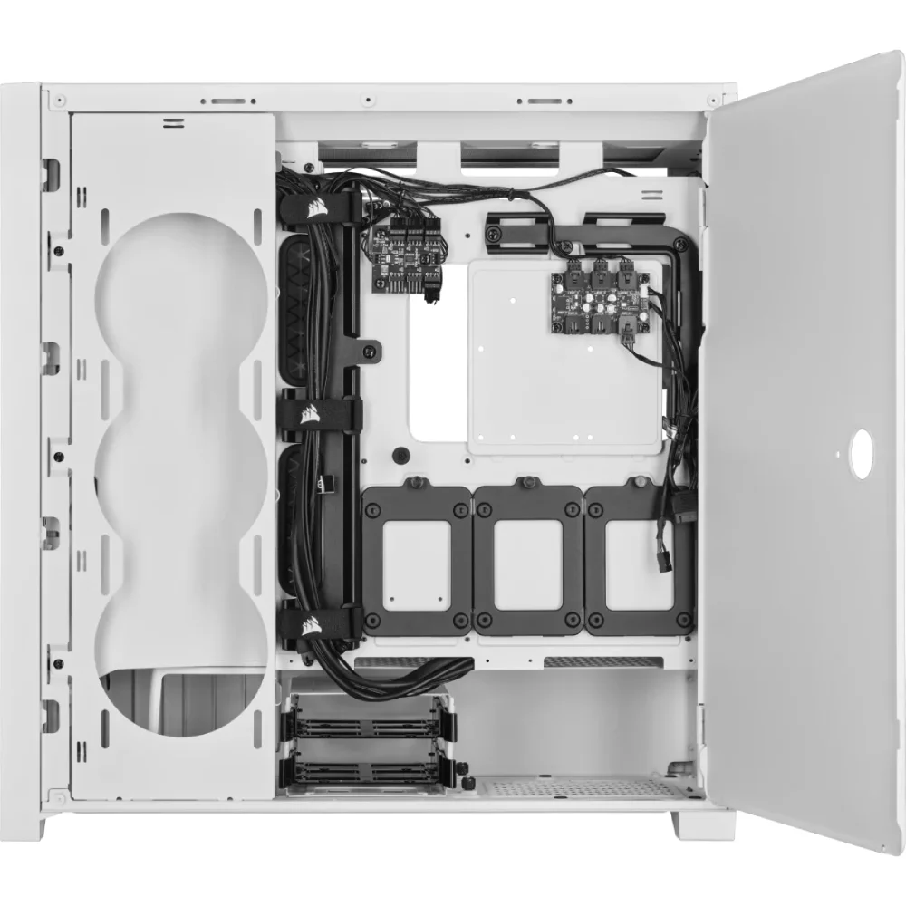 Imagem 2 de 5 do produto Gabinete Corsair Icue 5000x ARGB, Ql Edition, Branco, Mid-tower, Vidro