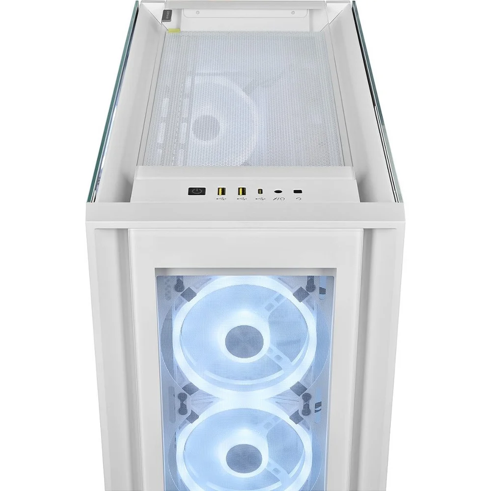 Imagem 5 de 5 do produto Gabinete Corsair Icue 5000x ARGB, Ql Edition, Branco, Mid-tower, Vidro