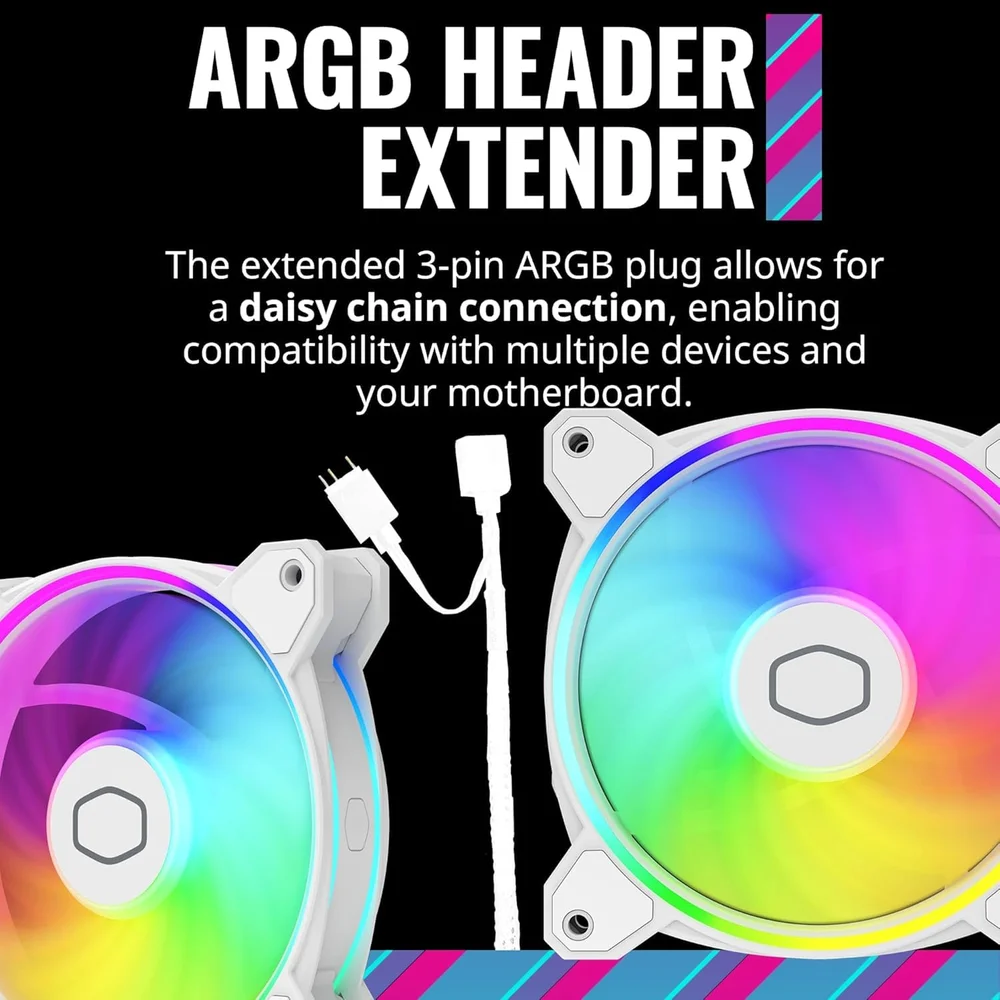 Imagem 3 de 5 do produto Cooler Fan Cooler Master Mf140 Halo V2 ARGB, White, 140mm