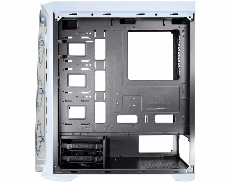 Imagem 4 de 5 do produto Gabinete Gamer K-mex Trooper W1b1, Lateral Em Acrílico + 3 Coolers E Fita LED RGB - Branco