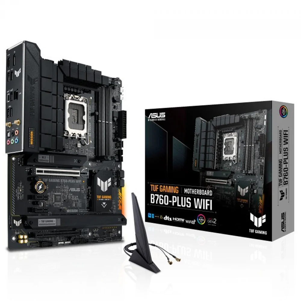 Placa-Mãe Asus Tuf Gaming B760-Plus Wi-Fi, Intel LGA 1700, ATX, DDR5, Chipset B760 - Tuf Gaming B760-Plus Wifi