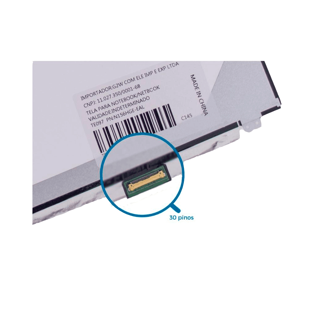 Tela 15.6 Polegadas Led Slim, Para Notebook Asus X550l - Fosca Tela 15.6 Polegadas Led Slim, Para Notebook Asus X550l - Fosca