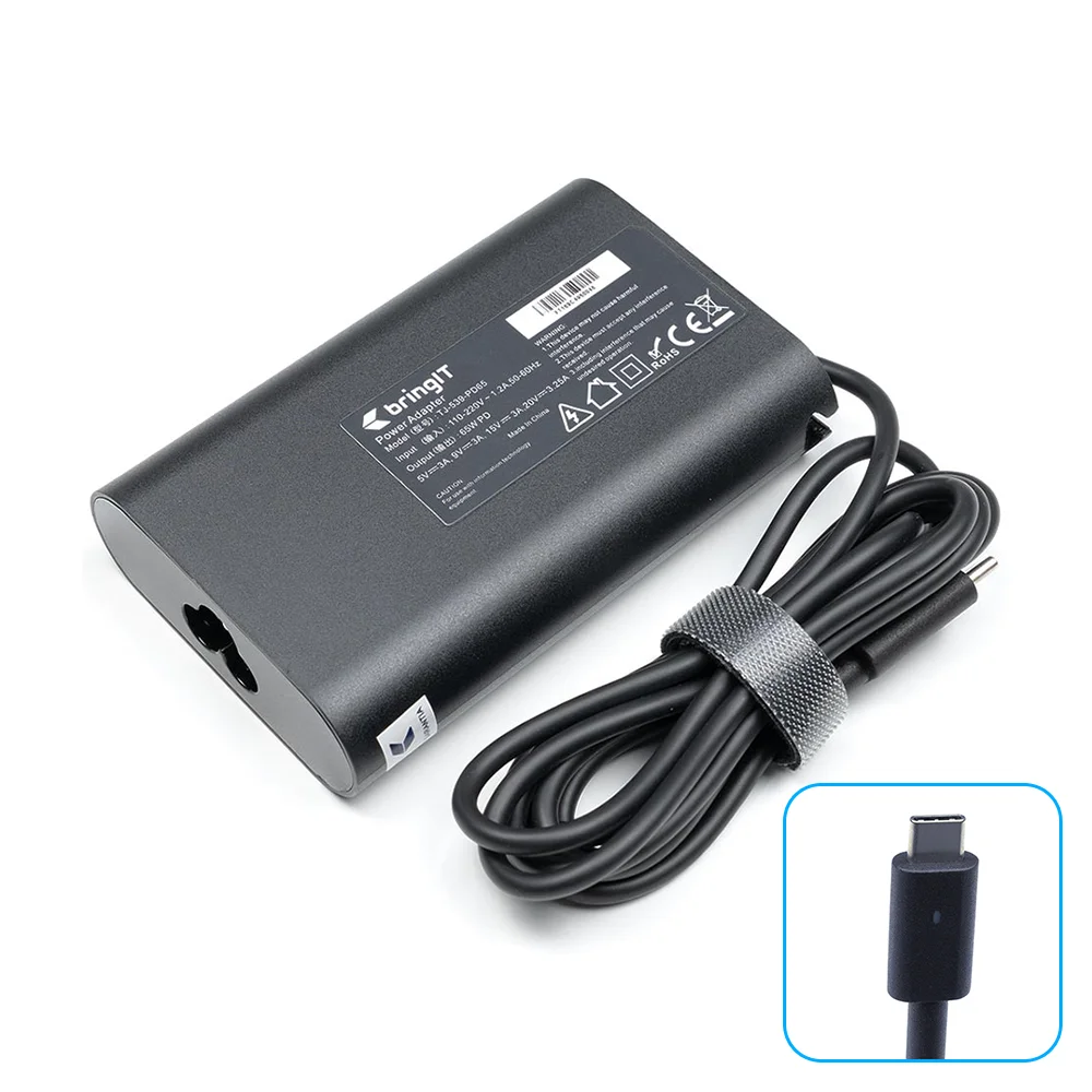 Fonte Carregador Para Notebook Dell Xps 13-9300 15w 27w 45w 65w Usb-c