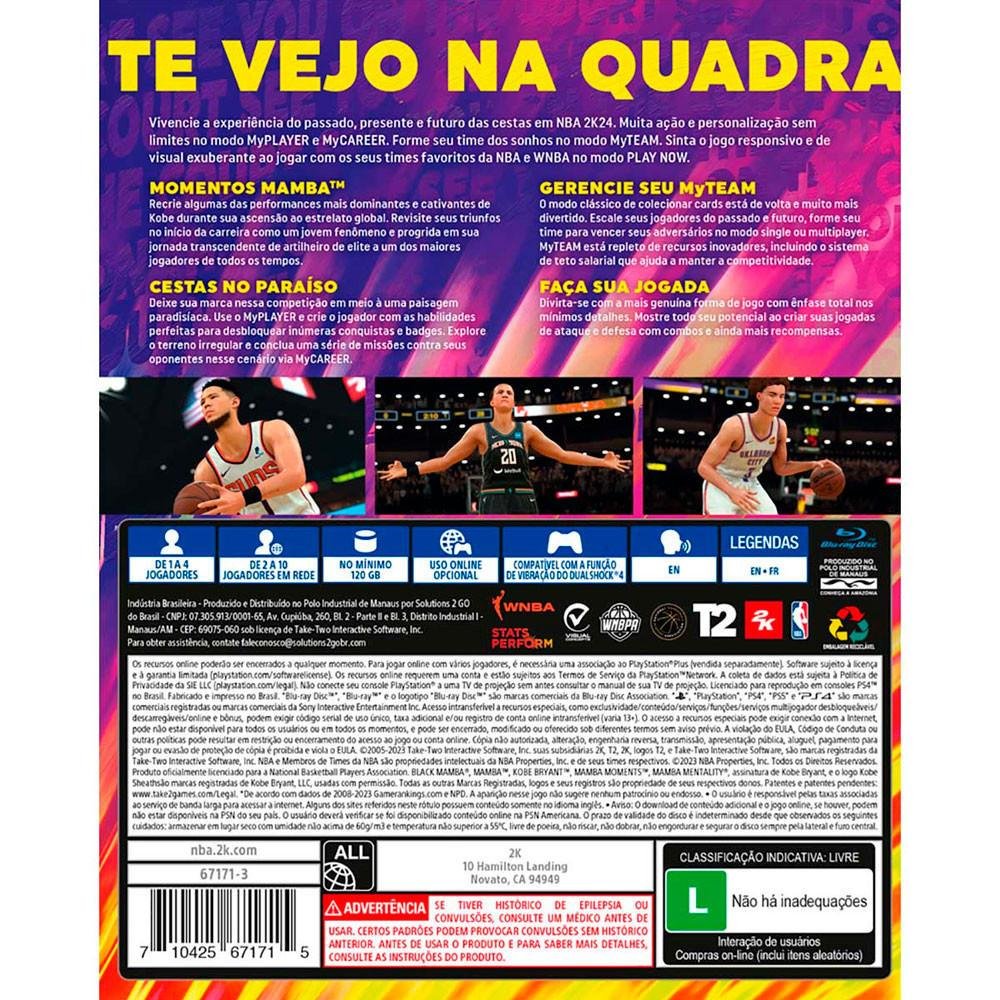 Jogos Playstation Nba 2k24 Ps4 KaBuM