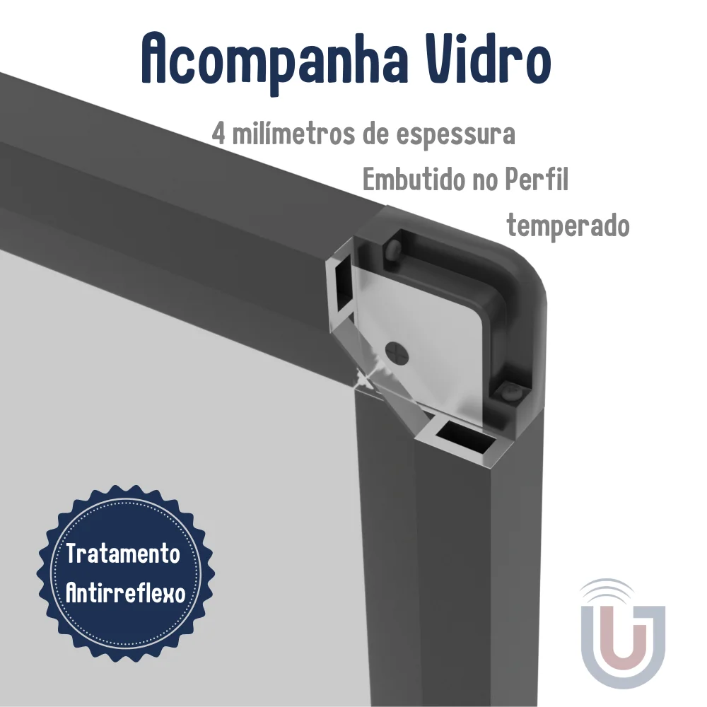Imagem 2 de 5 do produto Moldura Interativa Antirreflexo, Unionboard, 75 Polegadas
