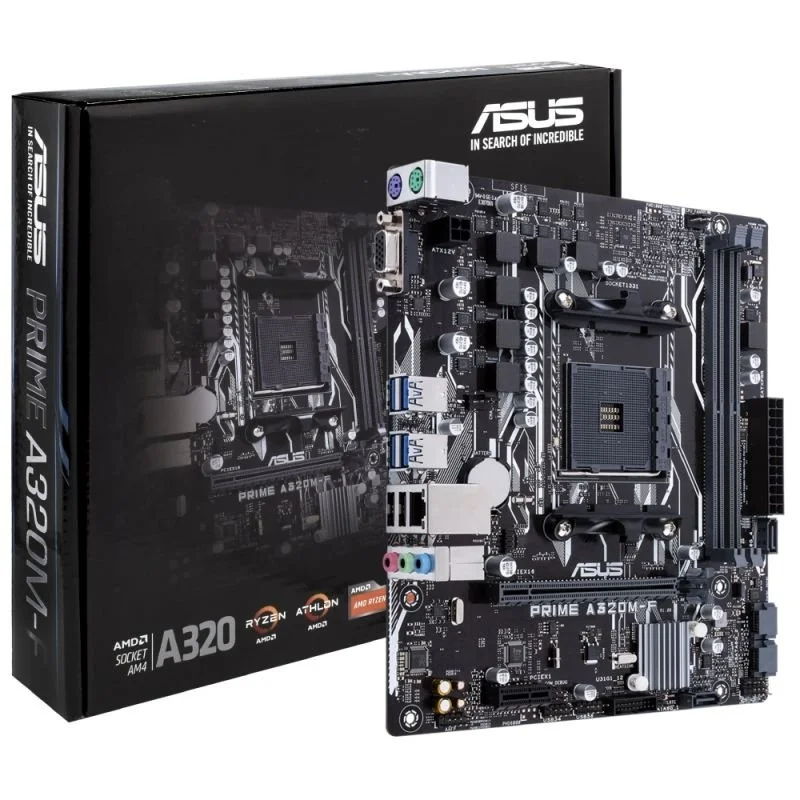 Placa Mãe Asus Prime A320m-F, AMD AM4, DDR4, D Sub