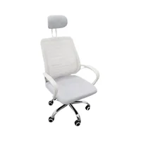 Cadeira Escritório Diretor Mesh, Suporta 120Kg, Encosto De Cabeça, Branco Cadeira Escritório Diretor Mesh, Suporta 120Kg, Encosto De Cabeça, Branco