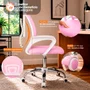 Cadeira De Escritório Oficial Webshop Begonia, Suporta 120Kg, Tela Mesh Ergonômica, Rosa