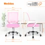 Cadeira De Escritório Oficial Webshop Begonia, Suporta 120Kg, Tela Mesh Ergonômica, Rosa