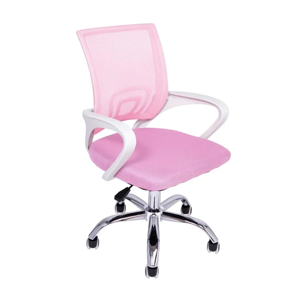 Cadeira De Escritório Oficial Webshop Begonia, Suporta 120Kg, Tela Mesh Ergonômica, Rosa Cadeira De Escritório Oficial Webshop Begonia, Suporta 120Kg, Tela Mesh Ergonômica, Rosa