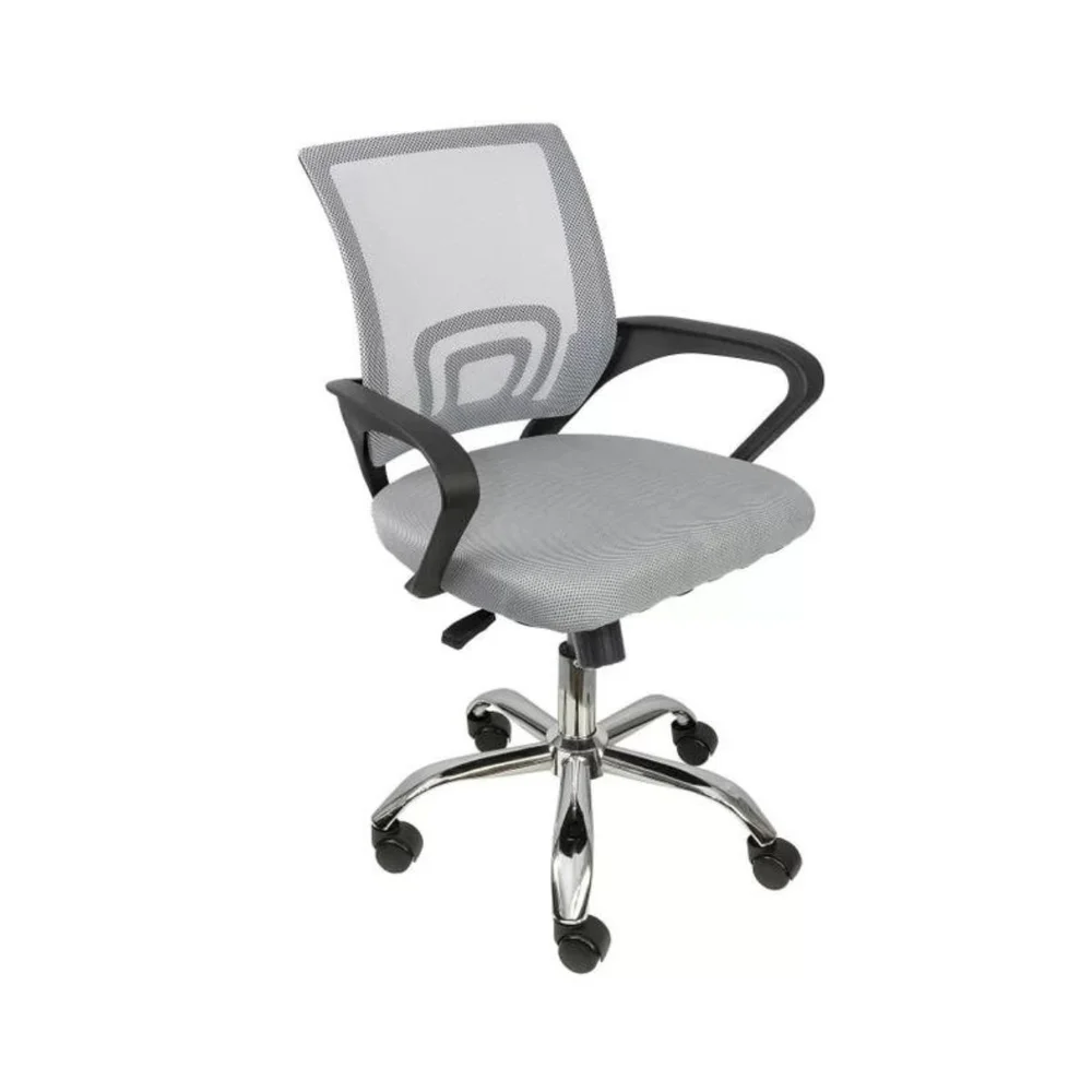 Imagem 1 de 5 do produto Cadeira De Escritório Oficial Webshop Begonia, Suporta 120kg, Tela Mesh Ergonômica, Cinza