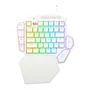 Teclado Mecânico Gamer Diti X RGB Redragon, Branco, Switch Azul - K601w-rgb Blue