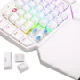 Teclado Mecânico Gamer Diti X RGB Redragon, Branco, Switch Azul - K601w-rgb Blue