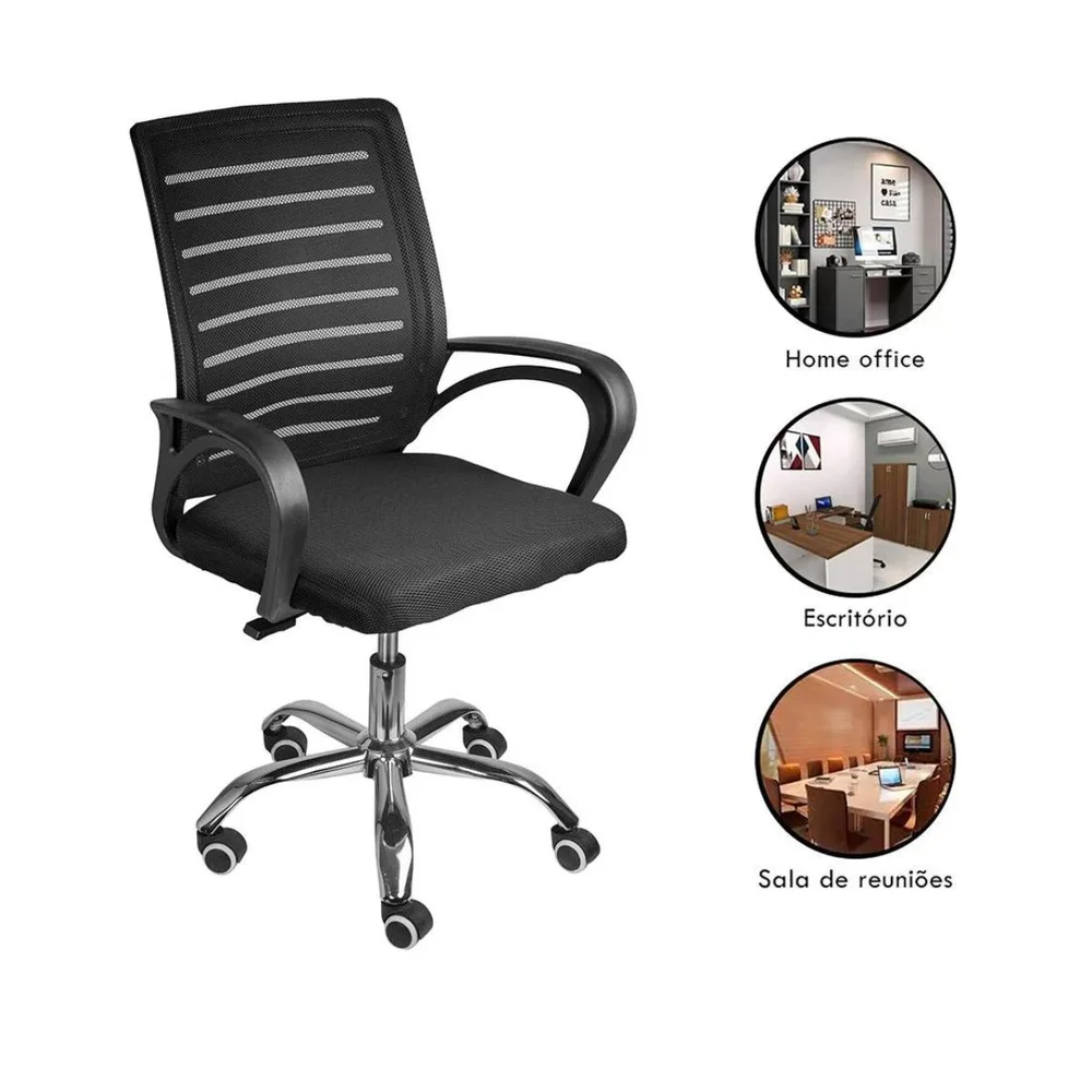 Imagem 2 de 3 do produto Cadeira de Escritório Secretaria Diretor Webshop Roma, Até 120KG, Ergonômica
