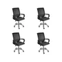 Kit 4 Cadeiras De Escritório Oficial Webshop, Secretaria Diretor Roma, Suporta 120Kg, Ergonômica