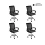 Kit 4 Cadeiras De Escritório Oficial Webshop, Secretaria Diretor Roma, Suporta 120Kg, Ergonômica