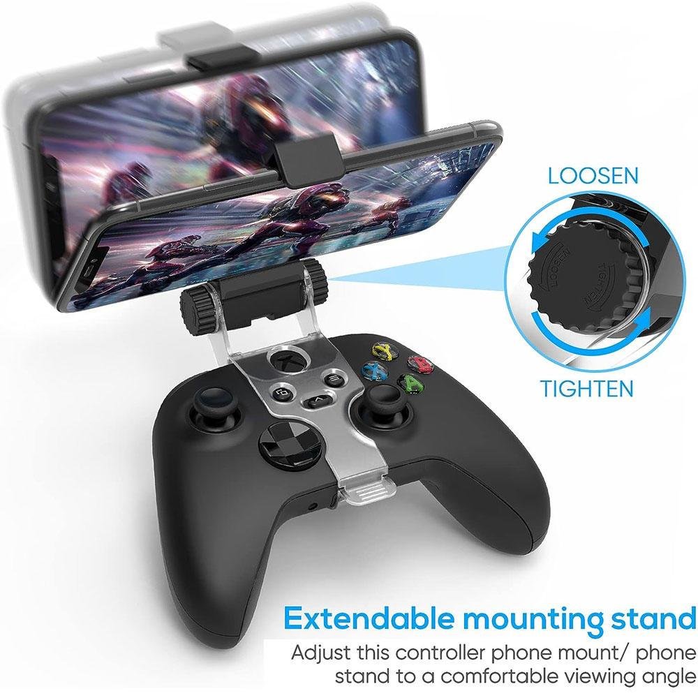 Imagem 2 de 5 do produto Suporte De Clipe Compatível com Controle Xbox One/S/X, Suporte Dobrável, Para Celular