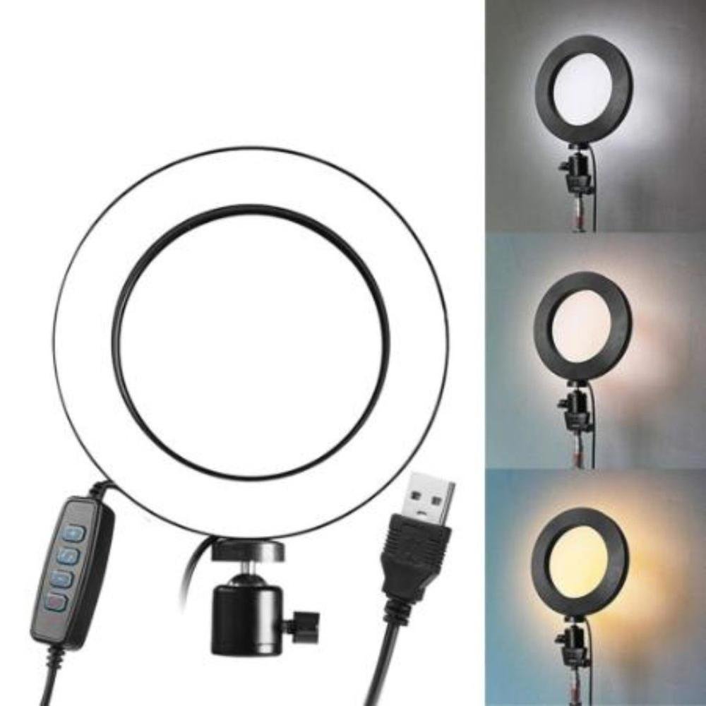 Imagem 2 de 5 do produto Kit Completo  Ring Light LED + Suporte, Com Tripé.
