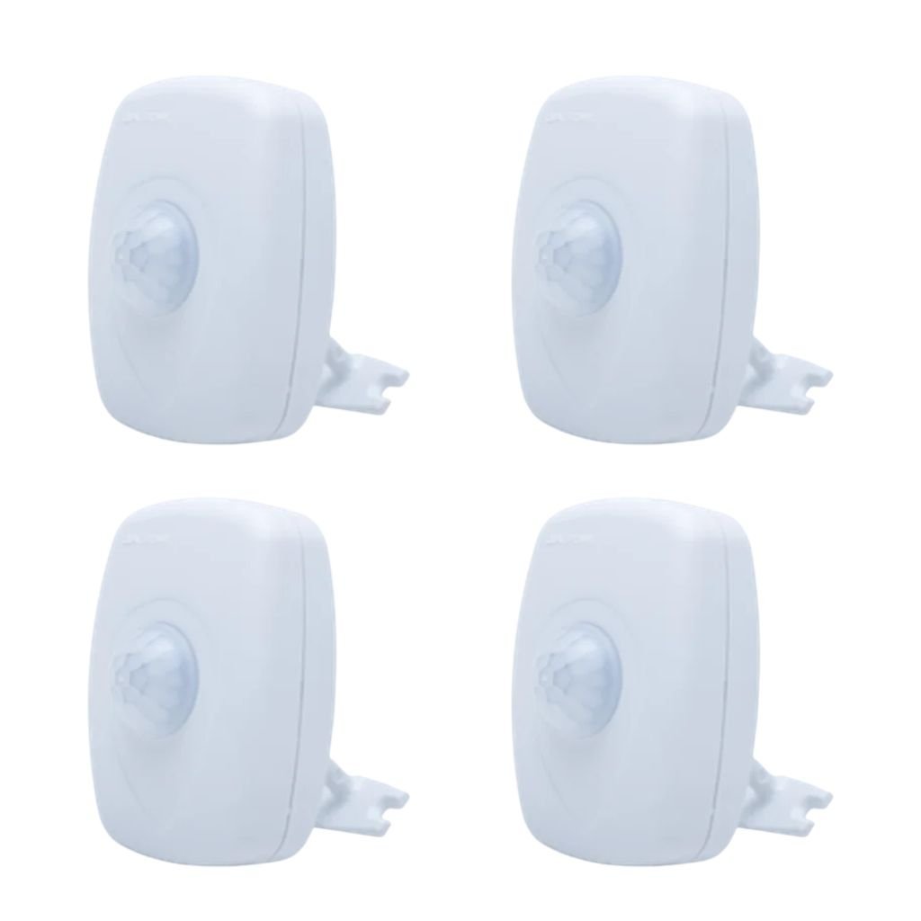 Kit x4 Sensor de Presença De Sobrepor Qualitronix, Lente 360º, 6 Funções - Qa23m