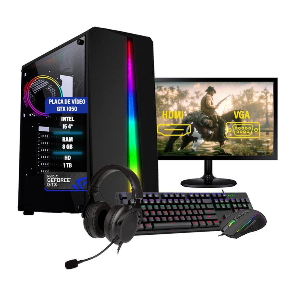 PC Gamer Completo Intel I5 4 Geraço Gtx 1050