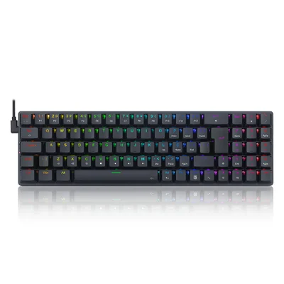 Teclado Mecanico Gamer Redragon,Ashe RGB, Switch Brown,Preto - K626-kb-b
