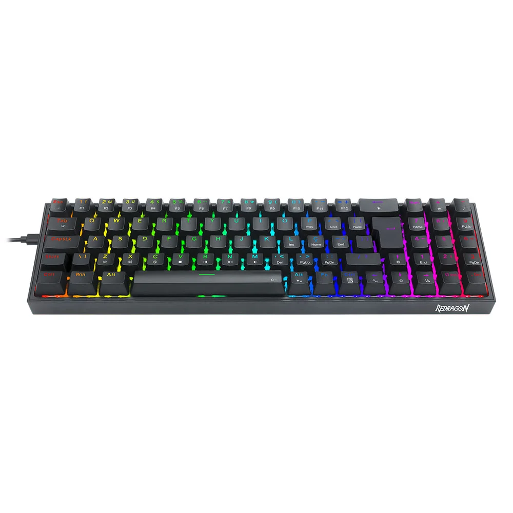 Imagem 3 de 5 do produto Teclado Mecanico Gamer Redragon Pollux, RGB, Switch Blue, Preto - K628-rgb-b