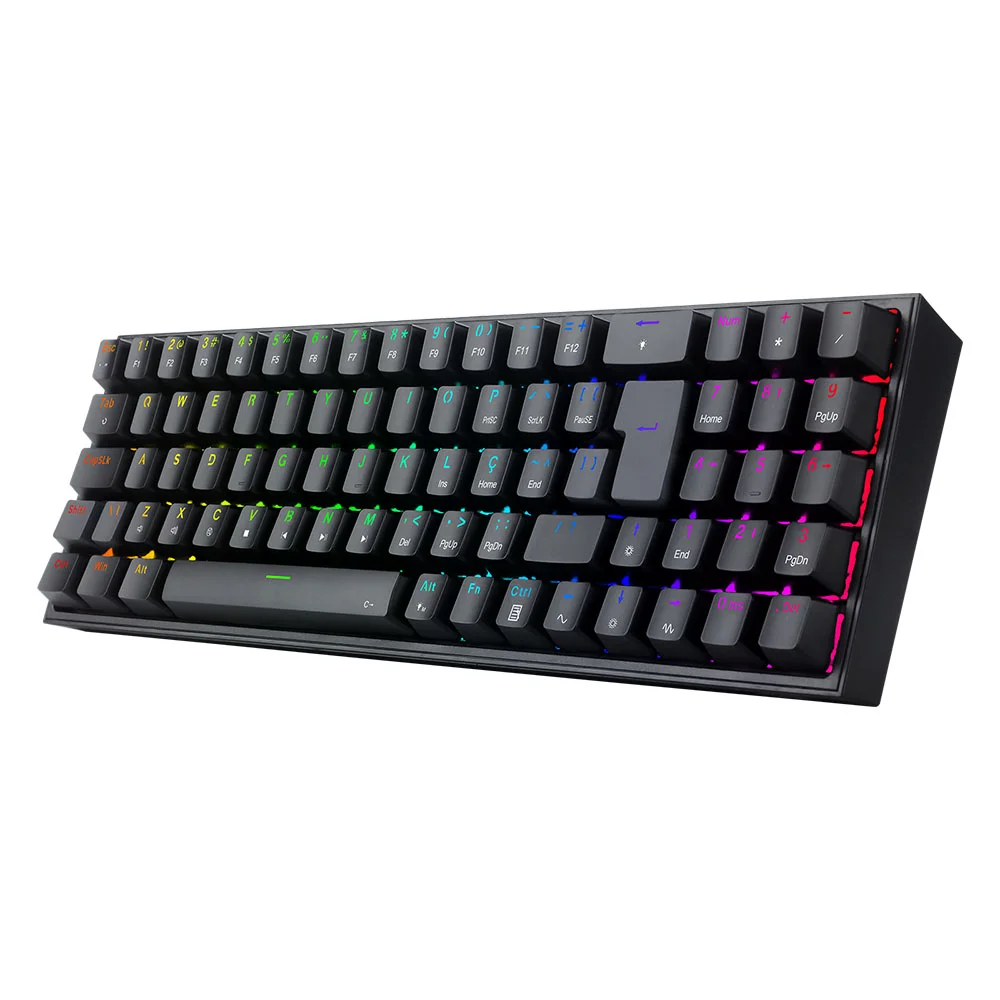 Imagem 4 de 5 do produto Teclado Mecanico Gamer Redragon Pollux, RGB, Switch Blue, Preto - K628-rgb-b