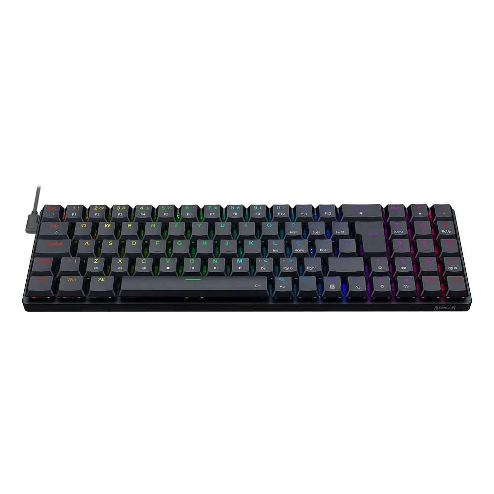 Teclado Gamer Mecânico Redragon Ashe Pro RGB, Switch Brown, Preto - K626p-Kbs-B Teclado Gamer Mecânico Redragon Ashe Pro RGB, Switch Brown, Preto - K626p-Kbs-B